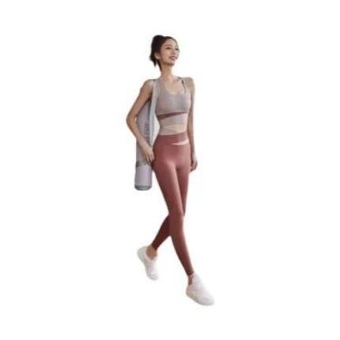 Imagem de Conjunto De Yoga Feminino Em Duas Peças, Roupas De Academia, Leggings,