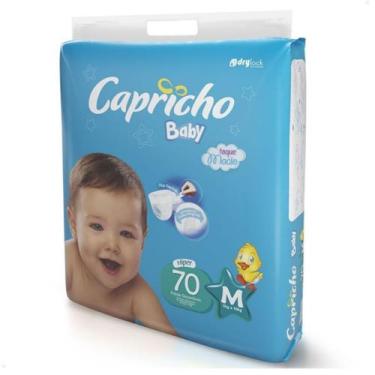 Imagem de Fralda Infantil Capricho Baby M com 70 unidades