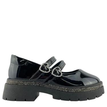 Imagem de Sapato Casual Molekinha Infantil Menina Verniz Preto 2576202, Preto, 2