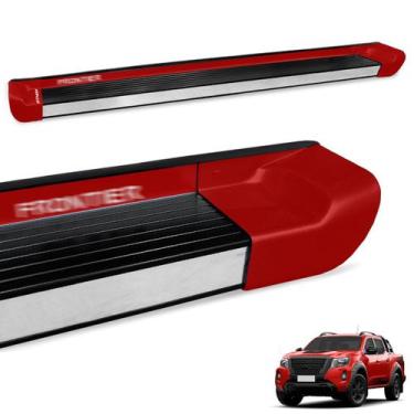 Imagem de Estribo Lateral Frontier 2017 a 2025 Vermelho Alert Personalizado - GT