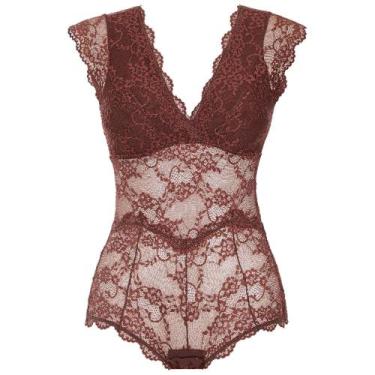 Imagem de Body sem bojo nude renda - Liebe, Mocca, GG