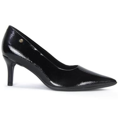Imagem de Sapato Scarpin Piccadilly 367001 Salto Médio Fino Alto Brilho Conforto
