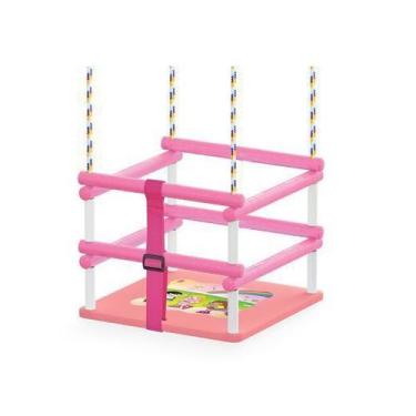 Imagem de Balanço Bebê Rosa Brinquedo de Madeira  infantil Junges