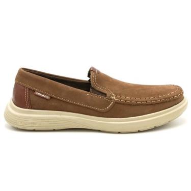 Imagem de Sapato Mocassim Casual Masculino Couro Pegada 142201, Mascavo conhaque