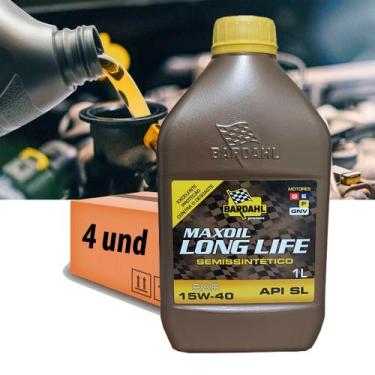 Imagem de Kit 4 Litros De Óleo Bardahl Api Sl 15w40 Semi Sintético - BARDAHL PRO