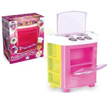 Imagem de Brinquedo Infantil Fogão Gran chef Rosa Big Star - 700
