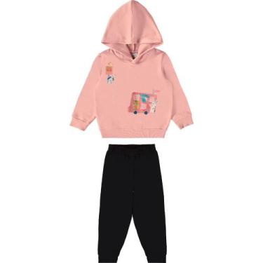 Imagem de Conjunto Moletom Infantil Menina 1/3 Malwee Ref. 116621, Rosa claro 12