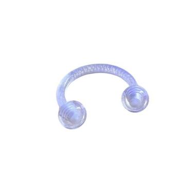 Imagem de Piercing Ferradura de Silicone Transparente Bioflex Flexível  Discreto