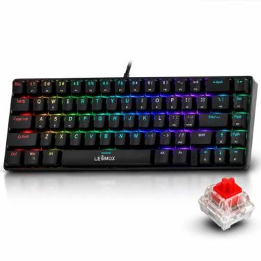 Imagem de Teclado Mecânico Gamer Switch RED 60% Com Led Rgb - Lehmox