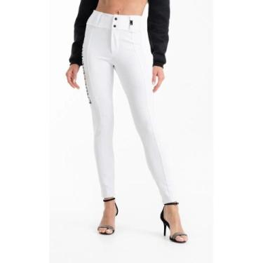 Imagem de Calça Legging LaBellaMafia Chicago, Bco, Pto, P