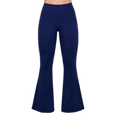 Imagem de Calça Flare Nay Sport CL31 Feminina Cós Largo Poliamida T. P/G, M, 02,