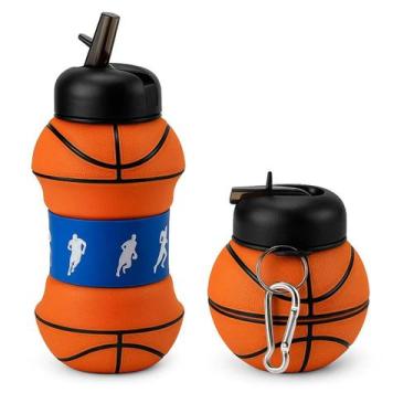 Imagem de Garrafa Dobrável Water Ball Esporte 550ml - Interponte, Basquete