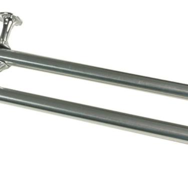 Imagem de Kit Varão Duplo Para Cortina 2,00m Vilela Metalizado 100% Ferro - Crom