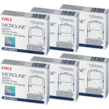 Imagem de Fita para impressora OKI52102001 52102001 preta, pacote com 6