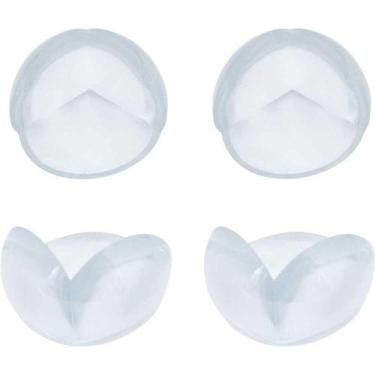 Imagem de Protetor de Canto Redondo 43mm X 43mm Kit 4 Unidades em PVC Transparen