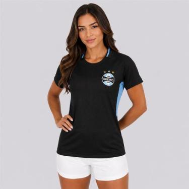 Imagem de Camisa Grêmio Baby Look Dry Esportiva Feminina Preta - Surf Center, G