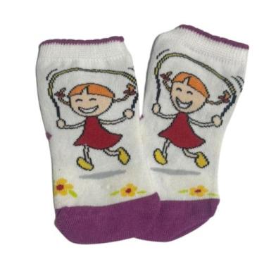 Imagem de Meia Casual Baby Meninas Estampas Diversas Lupo, 16 a 19, Vermelho