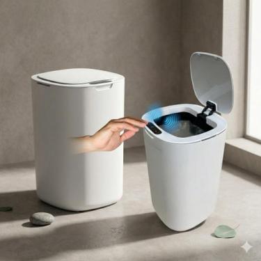 Imagem de Lixeira Com Sensor Automática Cozinha Banheiro 10L - Moreira importaçã