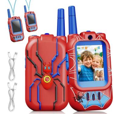 Imagem de Walkie Talkies HOTYPXQ 2 Unidades Recarregáveis com Vídeo para Criança