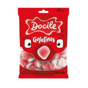 Imagem de Bala de Gelatina Beijo 12 Pacotes de 70g cada - Docile