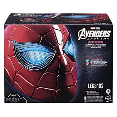 Imagem de Spider-Man Marvel Legends Series Iron Spider Electronic Helmet with Glowing Eyes, 6 Light Settings and Adjustable Fit, Red