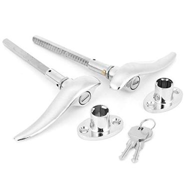 Imagem de KIMISS Maçaneta externa porta do motorista de aço inoxidável para porta externa do lado do motorista adequada para cupê de 3 janelas 1932-1934