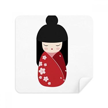 Imagem de Red Kimono Sakura Japão, tecido de camurça para limpeza de tela de óculos, pacote com 2