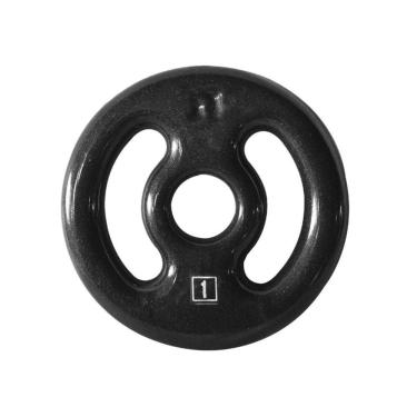 Imagem de Anilha Ferro Fundido Emborrachada Fitness Academia 1,0 Kg