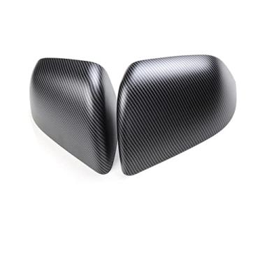 Imagem de Capa de espelho de porta lateral ABS para carro, adequada para o modelo Tesla Y 2020 2021 2022 Auto Acessórios Exteriores Carbono (Fibra de Carbono Fosco)