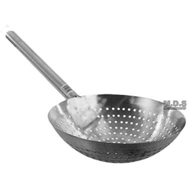 Imagem de Escumadeira de aço inoxidável Stir Fry Skimmer 63,5 cm Cazo Cazo Pala Carnitas