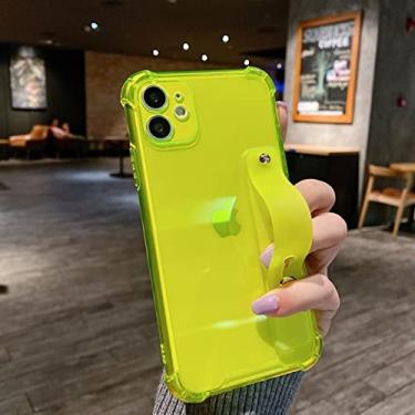 Imagem de Capa de telefone com alça de pulso macia para iPhone 11 12 13 Pro Max X XR Xs Max 7 8 Plus SE 2020 Mini Kickstand Capa Transparente, G, Para iPhone 7plus