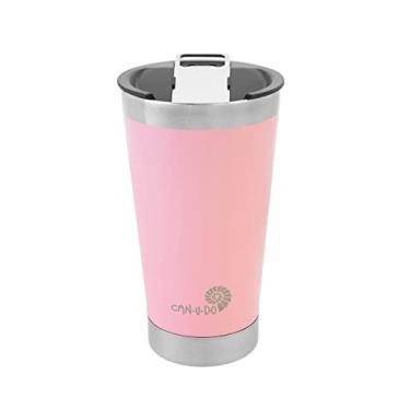 Imagem de Copo de Inox com Tampa Cor:Rosa