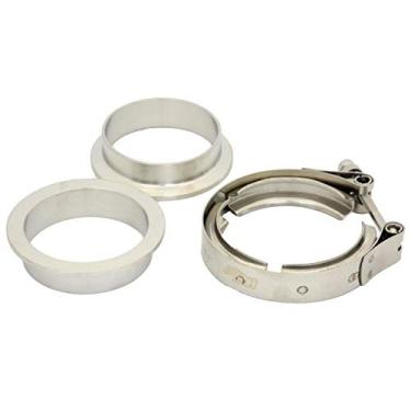 Imagem de Kit Abraçadeiras Tipo V-Band/V-Clamp + Par de Flange 100% Inox 3-1/2" polegadas