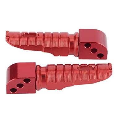 Imagem de Aramox Motorcycle Footpegs,1 Pair Rear Left Right Foot Rest Pedals Aluminum Alloy Modified Replacement Part for Ninja 250 Z800 Z650 Z900 Z1000SX(Red)