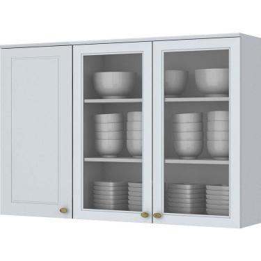 Imagem de Armário Aéreo Henn 120cm 3 Portas Americana Branco