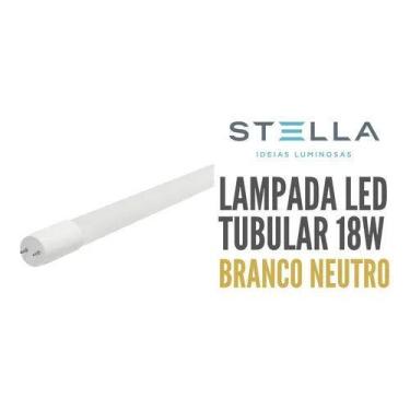 Imagem de Kit 10 Lampada Led Tubular T8 Stella 18W 4000K -  Sth9617/40