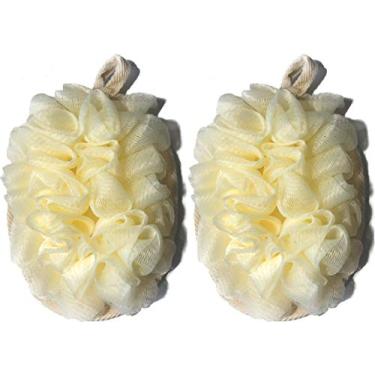 Imagem de 2 pacotes de luvas de banho esfoliantes para o corpo e o corpo para homens e mulheres – Pincel para esponja de esponja para banheiro – Esfregão de chuveiro Remova a pele morta de 12,7 cm x 17,78 cm