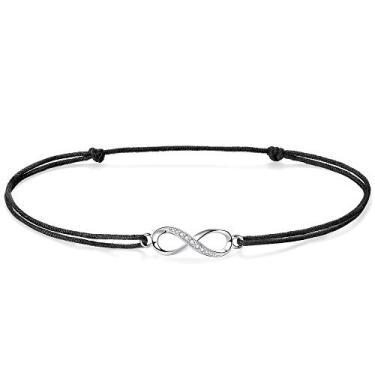 Imagem de Tornozeleira Infinity para mulheres meninas ZENI macia para a pele, pulseiras de tornozelo feitas à mão, 34 cm, ajustável, amor, amizade,