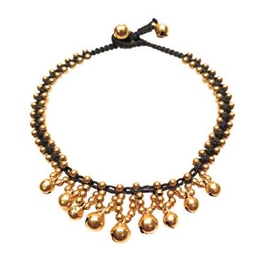 Imagem de Infinityee888 Tornozeleira, sinos de latão ajustáveis com miçanga de sino trançada pulseira de tornozelo indiana boho artesanal charme tornozeleiras para mulheres, Teengirl-BCBEL1, Large, Pedra, Peridoto sintético
