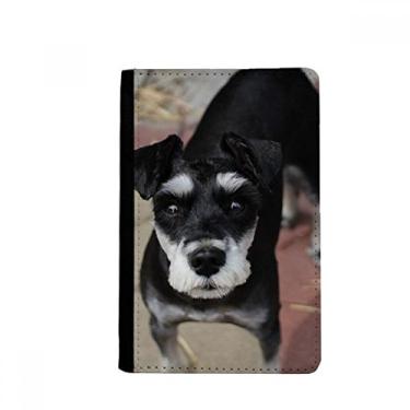 Imagem de Porta-passaporte com imagem fofa de animal de estimação para cachorro preto capa carteira bolsa para cartão, Multicolorido.
