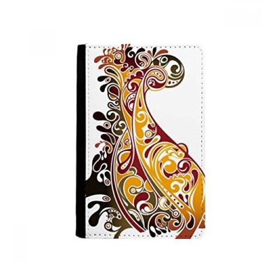 Imagem de Carteira colorida com desenho de animal de pavão para passaporte Notecase Burse capa para cartão, Multicolor