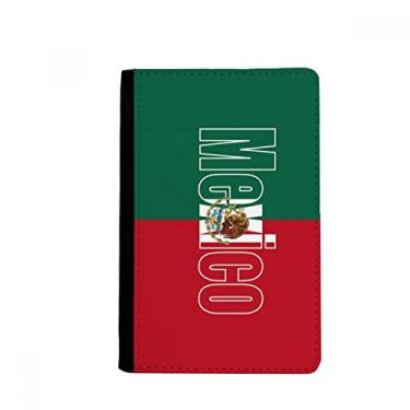 Imagem de Porta-passaporte com nome da bandeira do país do México Notecase Burse carteira capa para cartão, Multicolor