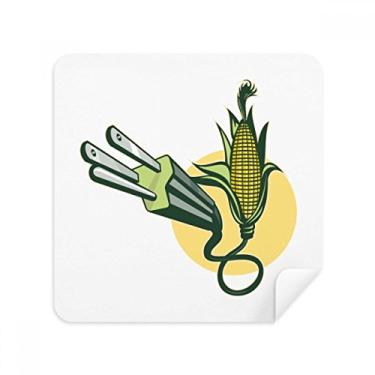 Imagem de Cabo plugue de milho cabo de carregamento padrão óculos pano limpador de tela tecido camurça pacote com 2