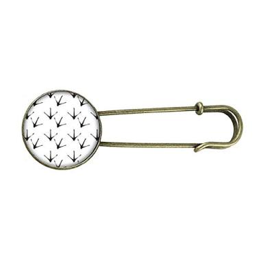 Imagem de Garra de galinha, contorno de pegada protege animal retrô broche de metal clipe jóias