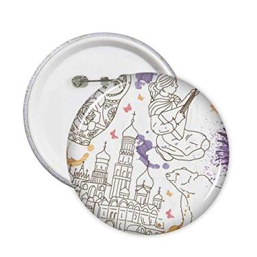 Imagem de Ilustração de símbolo nacional da cidade da Rússia, broches, emblema, acessórios, decoração 5 peças