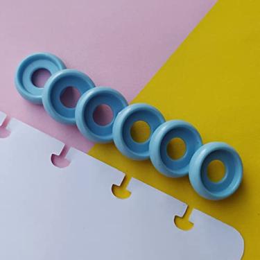 Imagem de Kit 12 Discos P 18mm de Caderno Infinito Sistema Inteligente Amor Infinito Cadernos - Círculo (Azul Claro Metalizado)