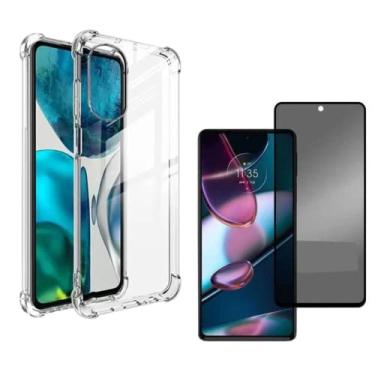 Imagem de Capa Capinha Anti Impacto + Película Privacidade 3d Compatível Com Motorola Moto Edge 30 - (Hard Glass Store)
