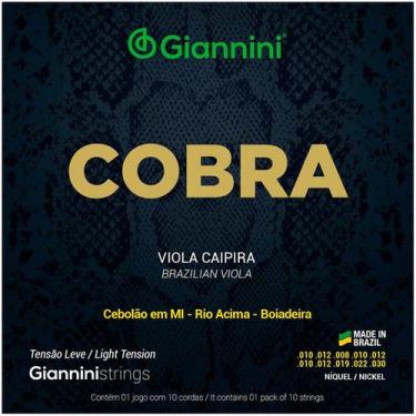 Imagem de Encordoamento Para Viola Giannini Cobra Níquel Gesvnl Leve 10 Cordas