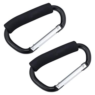 Imagem de JIALEEY – Bolsa de compras com alça para carregador, ferramenta multiuso, gancho de encaixe, conjunto de ganchos para carrinho de bebê, acessórios organizadores com pegador de espuma