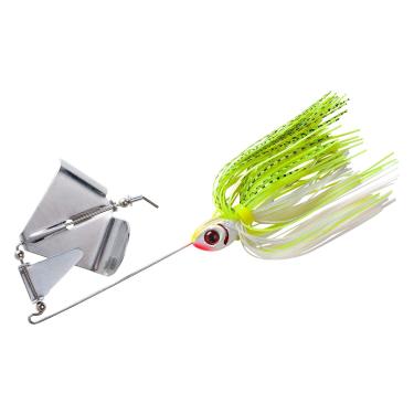 Imagem de BOOYAH Buzz Buzzbait Isca de pesca de robalo, branco/verde-limão, 14 g